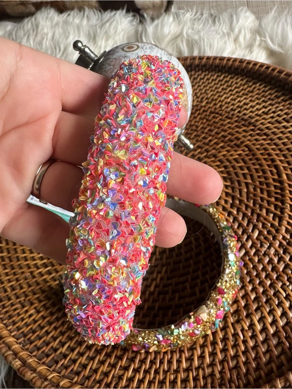 Headbands for Hope Beaded Sequin Glitter Multicolor Headband Set